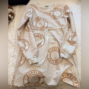 Burberry Beige Logo Dress girls